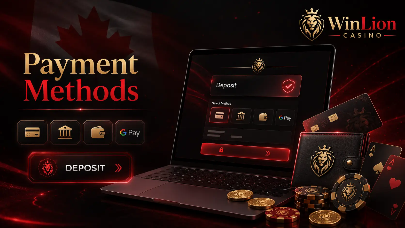 Payment Methods Available at WinLion Casino Canada